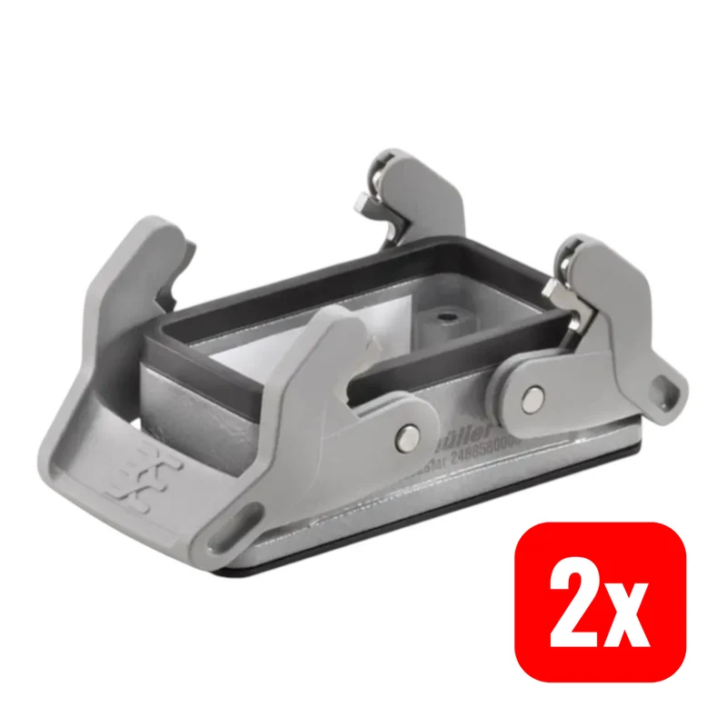 2x B-Ware Weidmüller RockStar Gehäuse Anbaugehäuse HDC 16B ABU N grau 2 STÜCK