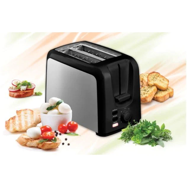 Toaster Heinner HTP-700BKSS, 750 W, 6 Bräunungsstufen, 3 Funktionen, Schwarz/Edelstahl