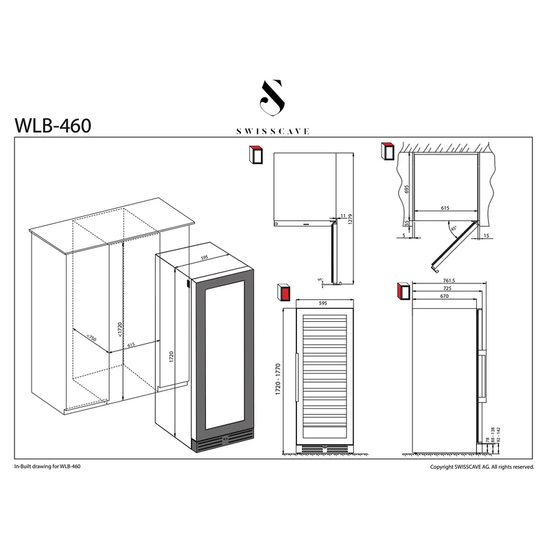 Weinkühlschrank 154 Flaschen Swisscave WL455DF