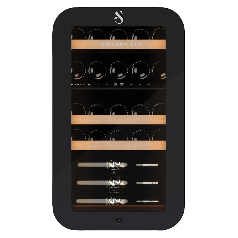Weinkühlschrank 26 Flaschen Swisscave WLB-120DF-BLACK