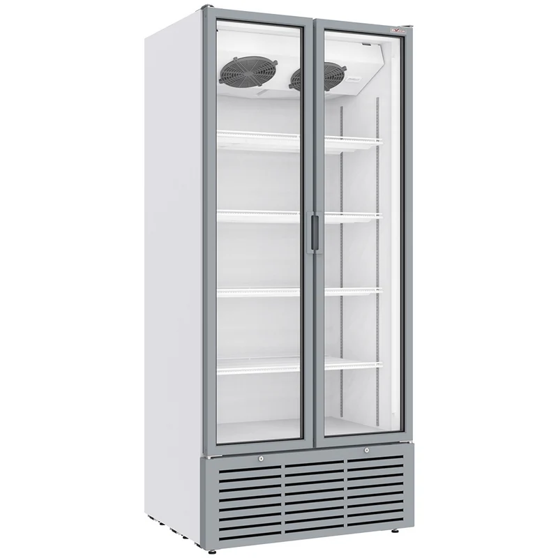 Getränkekühlschrank mit Umluftkühlung , 804 L , 2 Glastüren, WR-80SB-SW