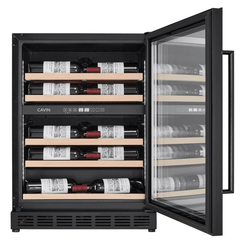Weinkühlschrank 18 Flaschen Cavin Arctic Collection 60D Shallow Fullglass Black