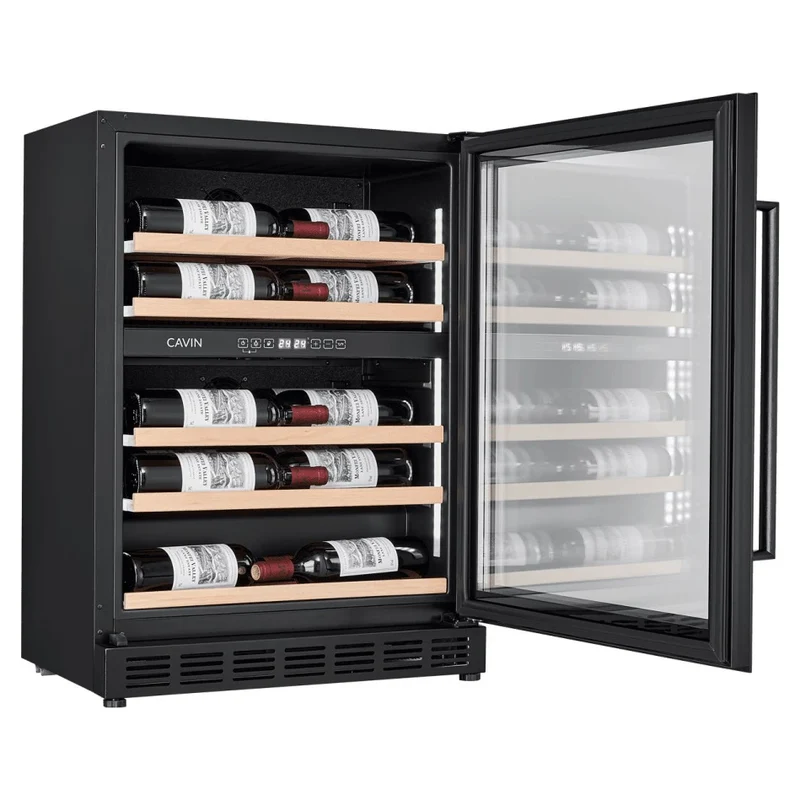 Weinkühlschrank 18 Flaschen Cavin Arctic Collection 60D Shallow Fullglass Black