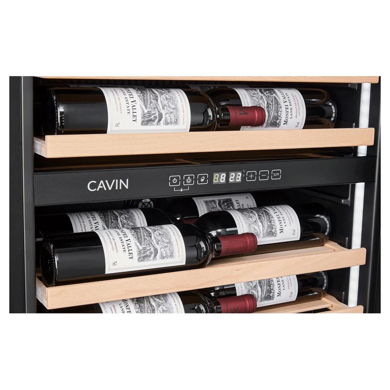 Weinkühlschrank 18 Flaschen Cavin Arctic Collection 60D Shallow Fullglass Black