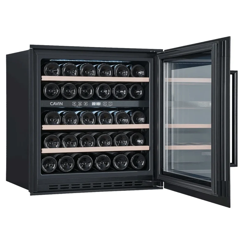 Weinkühlschrank 30 Flaschen Cavin Scandinavian Collection 60 Fullglass Black