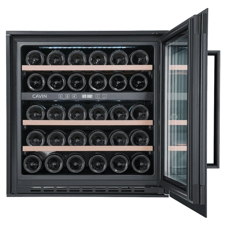 Weinkühlschrank 30 Flaschen Cavin Scandinavian Collection 60 Fullglass Black
