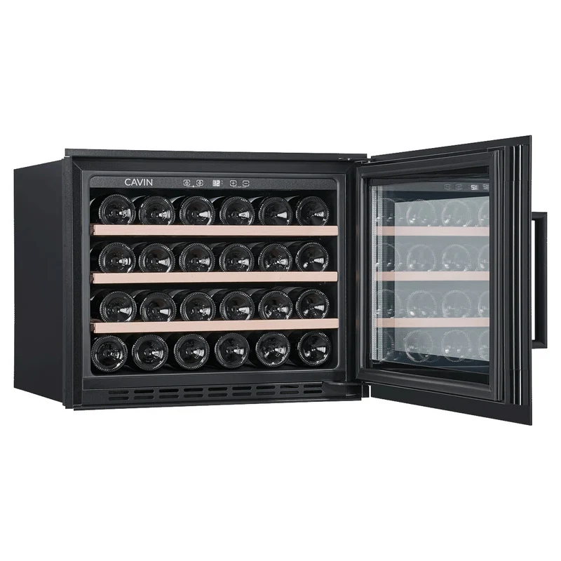 Weinkühlschrank 24 Flaschen Cavin Scandinavian Collection 45 Fullglass Black