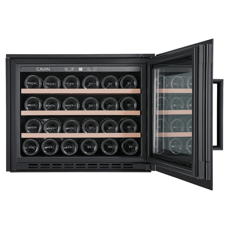 Weinkühlschrank 24 Flaschen Cavin Scandinavian Collection 45 Fullglass Black