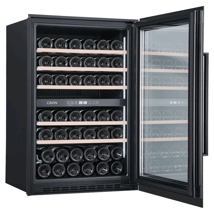Weinkühlschrank 42 Flaschen Cavin Scandinavian Collection 90 Fullglass Black