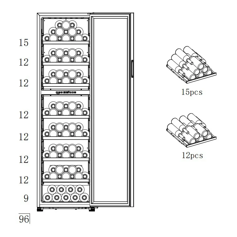 Weinkühlschrank 96 Flaschen Cavin Polar Collection 99