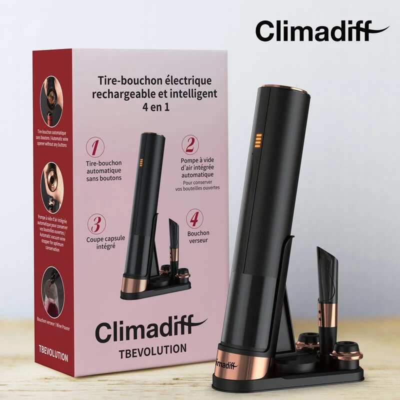 4-in-1 Elektrischer Korkenzieher Climadiff TBEVOLUTION