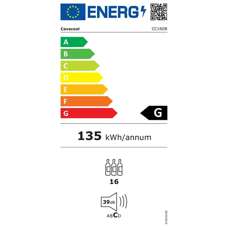Weinkühlschrank 16 Flaschen Cavecool Joy Azurite CC16DB