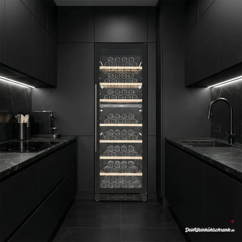 Weinkühlschrank 151 Flaschen Cavin Arctic Collection 151D Fullglass black