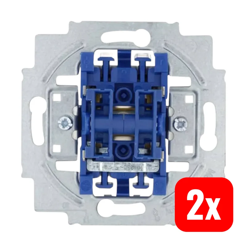 2x B-Ware ABB Geräteeinsatz Taster Tastereinsatz Wipptaster Blau IP20 Unterputz 2 STÜCK