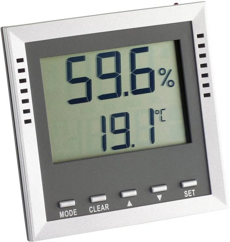 D-Ware TFA Dostmann KLIMA GUARD Thermo-/Hygrometer Silber Thermometer DEFEKTWARE