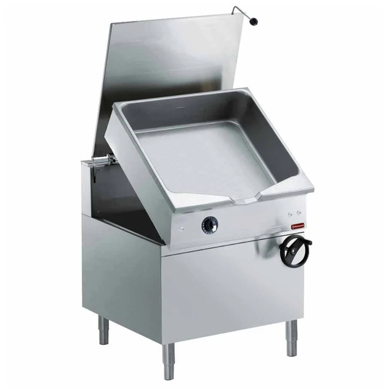 Profi Gas-Kippbratpfanne 80 Liter , Motorisch kippbar , Edelstahl, G22/BA8C-N