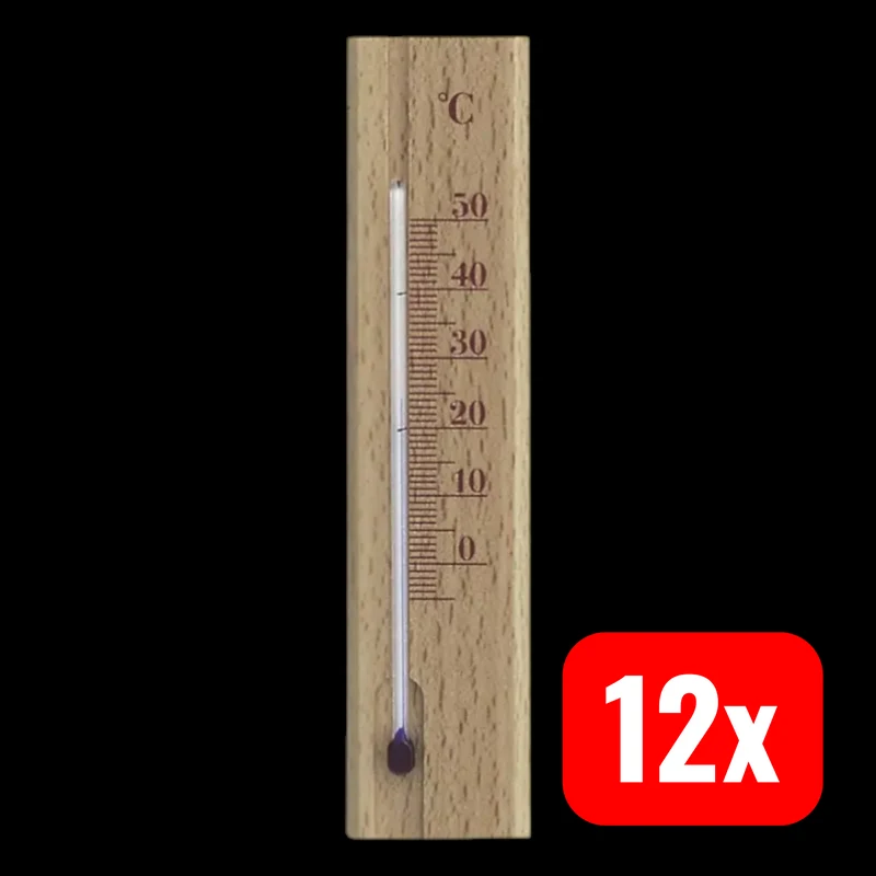 B-Ware TFA Innenthermometer Temperaturmesser Thermometer Buche analog 12 STÜCK