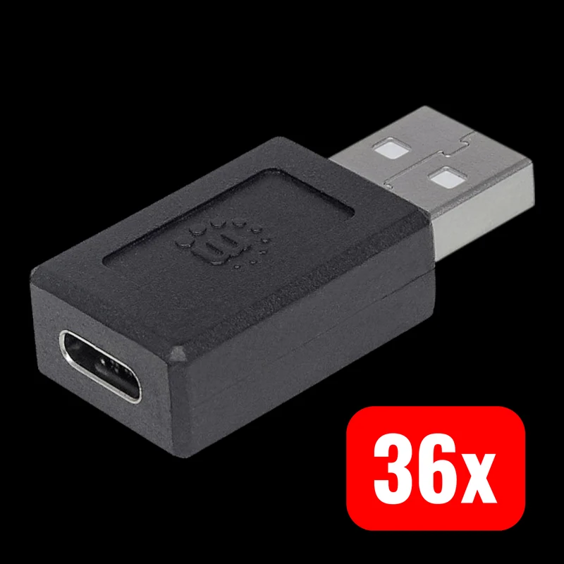 B-Ware Manhattan USB 2.0 Adapter USB 2.0 Stecker A USB-C Buchse beidseitig 36 STÜCK