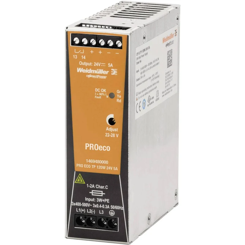 B-Ware DEHN Schaltnetzgerät Netzteil Stromversorgung 120W 24V 5A Hutschiene PRO ECO