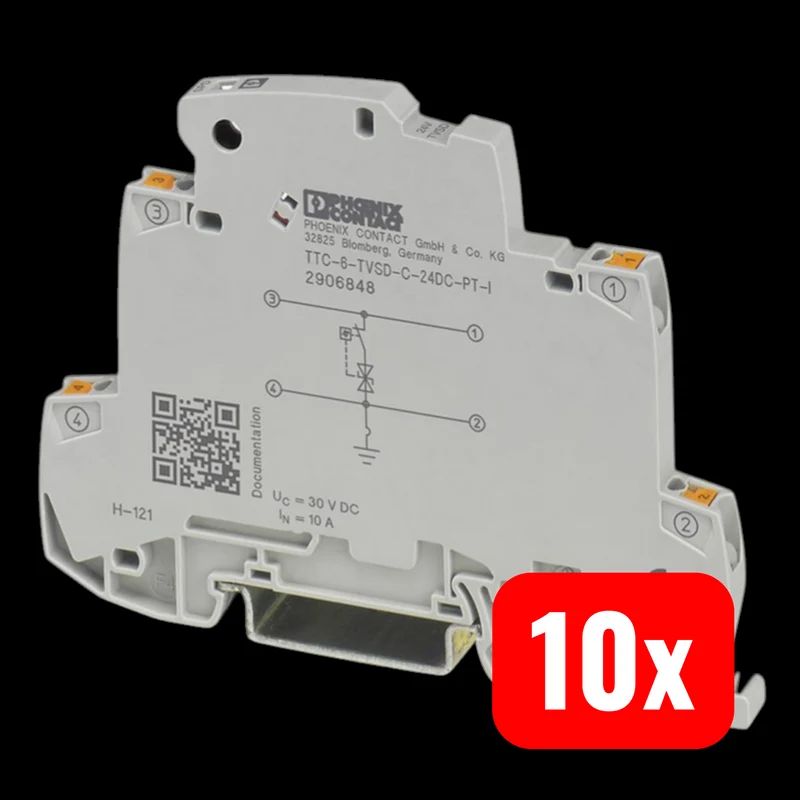 B-Ware Phoenix Contact Überspannungsschutz-Ableiter TTC-6-TVSD-C-24DC-PT-I 10 STÜCK