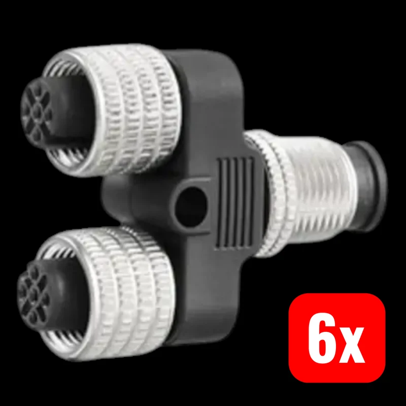 B-Ware Weidmüller Sensor Aktorverteiler Adapter Y-Verteiler M12 5-polig 6 STÜCK