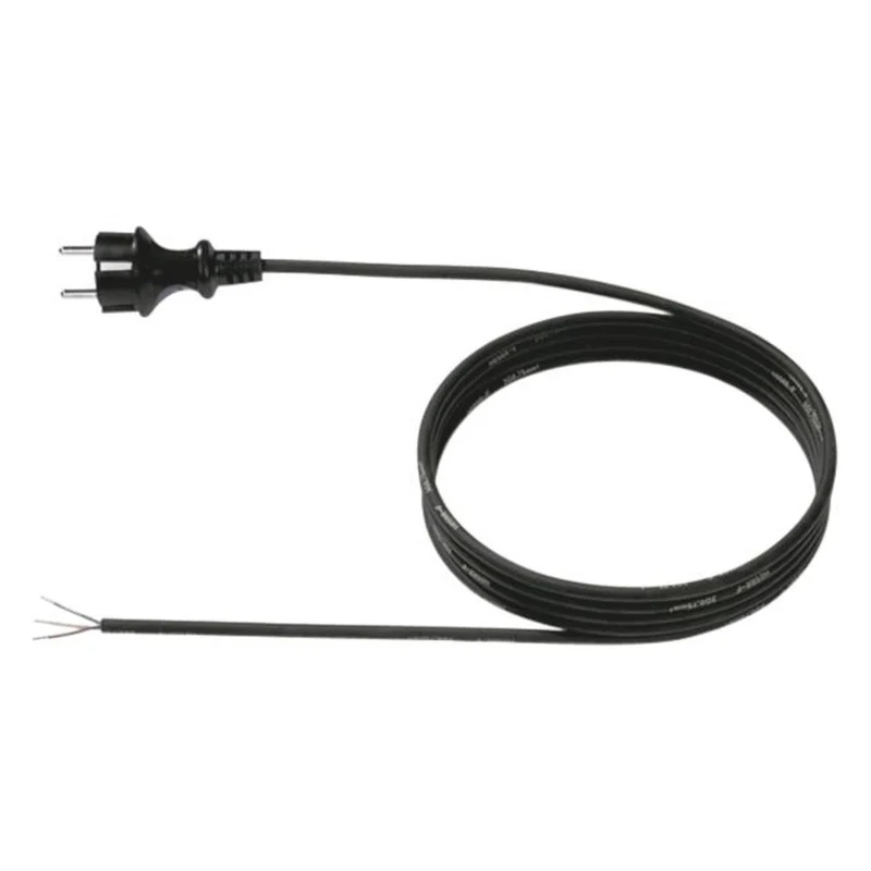 B-Ware Bachmann Stromkabel Zuleitung Kabel H07RN-F 3G1,0 Schwarz 5 m 4 STÜCK