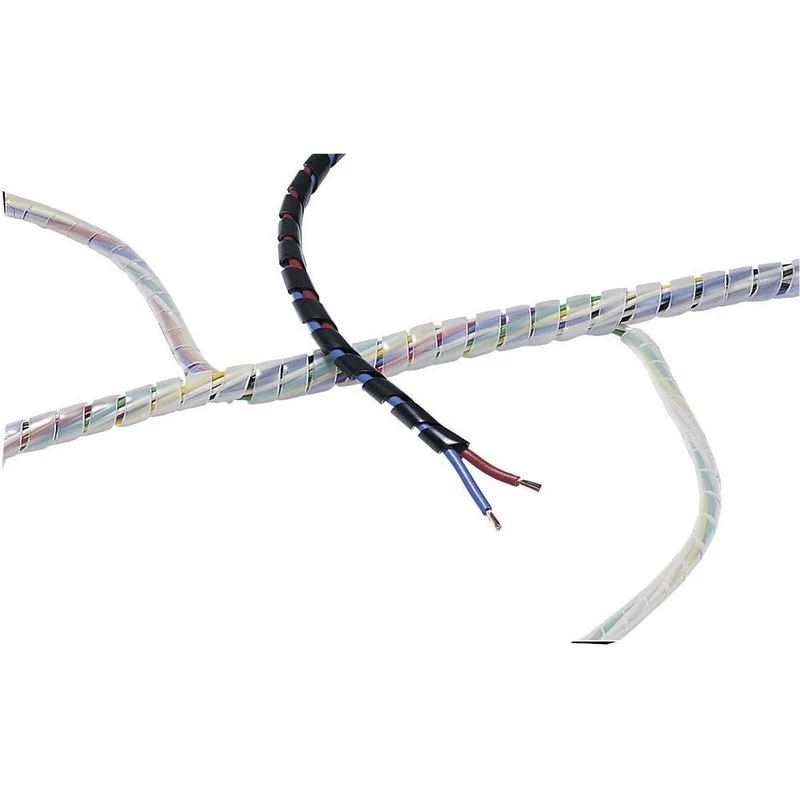 B-Ware HellermannTyton Spiralschlauch Kabelschutz 1.60 bis 8 mm Grau 30 m 161-41002