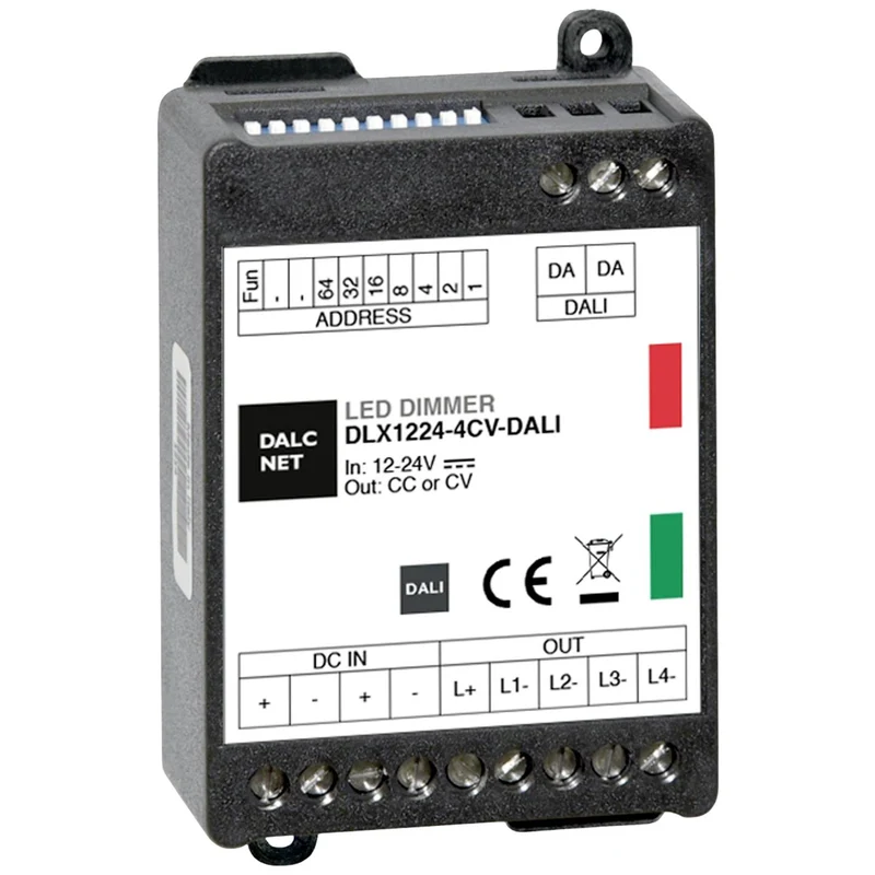B-Ware Dalcnet Dimmer Steuergerät Lichtregler DALI Innenbereich 4 Ausgänge 12V 24V
