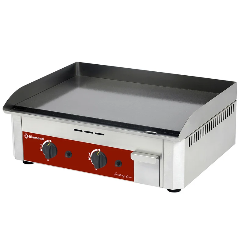 Gas-Grillplatte 60 cm , 2 Heizzonen , Emailliert, FTG-60/SS