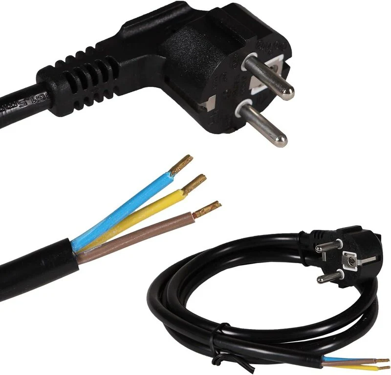 B-Ware H4L Anschlussleitung Stromkabel Netzkabel Schukostecker schwarz 1,5 m 48 STÜCK