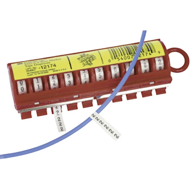 B-Ware 3M 80-6114-2802-2 Bedruckte Klebemarker Aufdruck 9 SDR-9 Kabelmarker 6 STÜCK