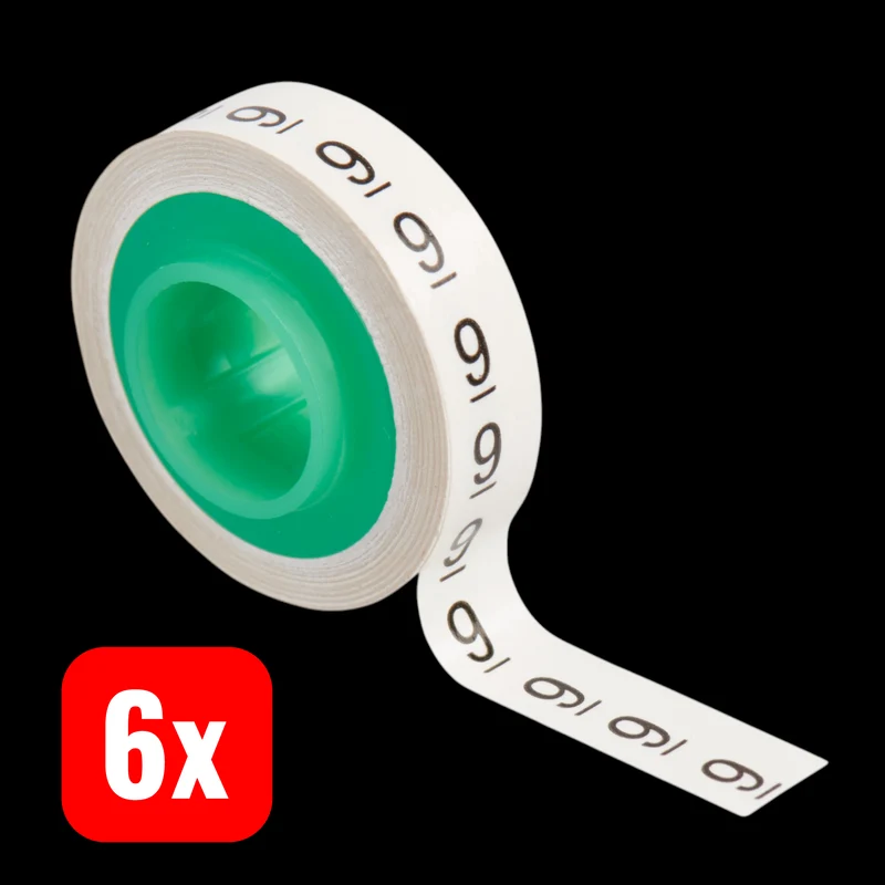 B-Ware 3M 80-6114-2802-2 Bedruckte Klebemarker Aufdruck 9 SDR-9 Kabelmarker 6 STÜCK