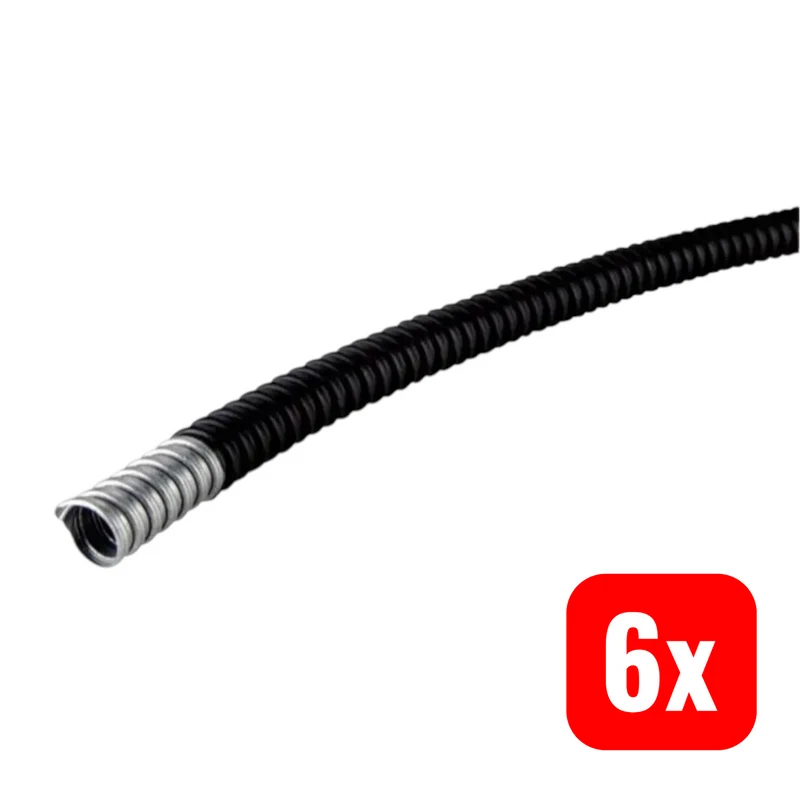 B-Ware LAPP Wellrohr Schutzschlauch Rohr Schwarz PVC flexibel Leitungsschutz 1m 6 STÜCK