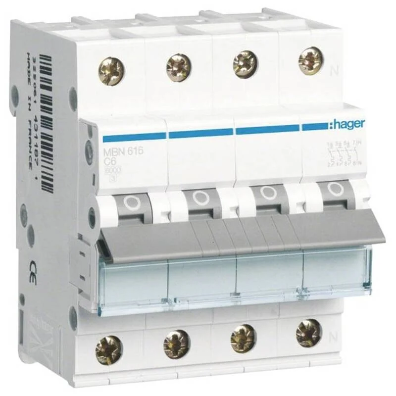 D-Ware Hager MBN616 Leitungsschutzschalter Sicherung 4polig 16 A 400 V DEFEKTWARE