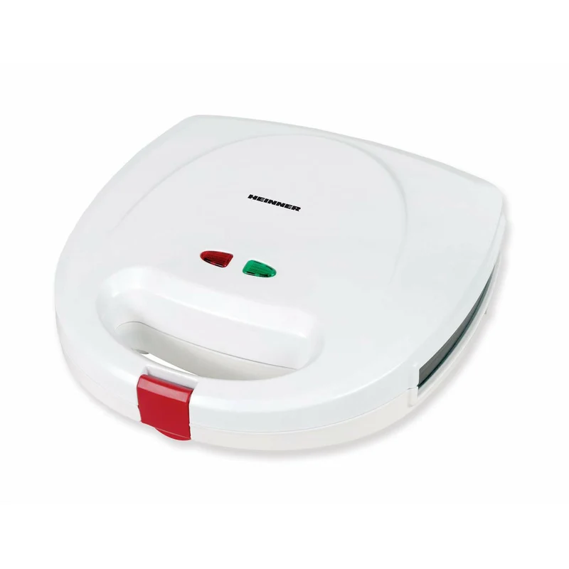 Heinner Sandwichmaker SM-2K750WH, 750W, Sandwichplatten und Grill, Kontrollleuchte, weiß