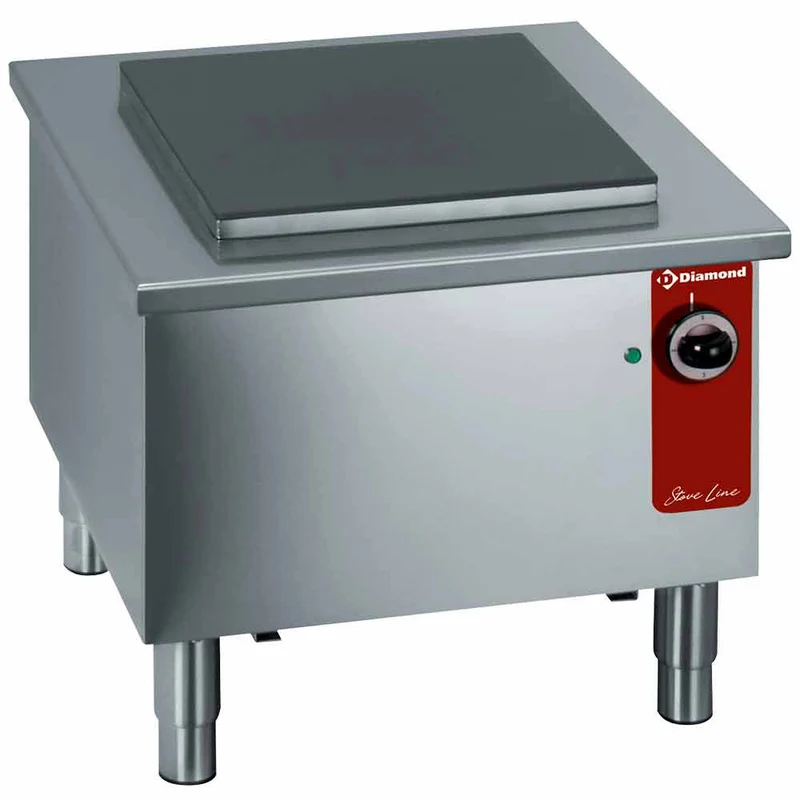 Profi Elektro-Tischherd mit Gusseisen-Glühplatte , 5 kW , CNS, EERV