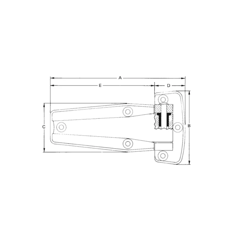 Scharnier 710 /22mm hochglanzpoliert Fermod