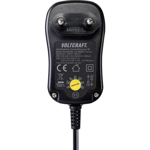 B-Ware VOLTCRAFT ESPS-1000-N Steckernetzteil Netzteil Netzadapter Einstellbar 8 STÜCK