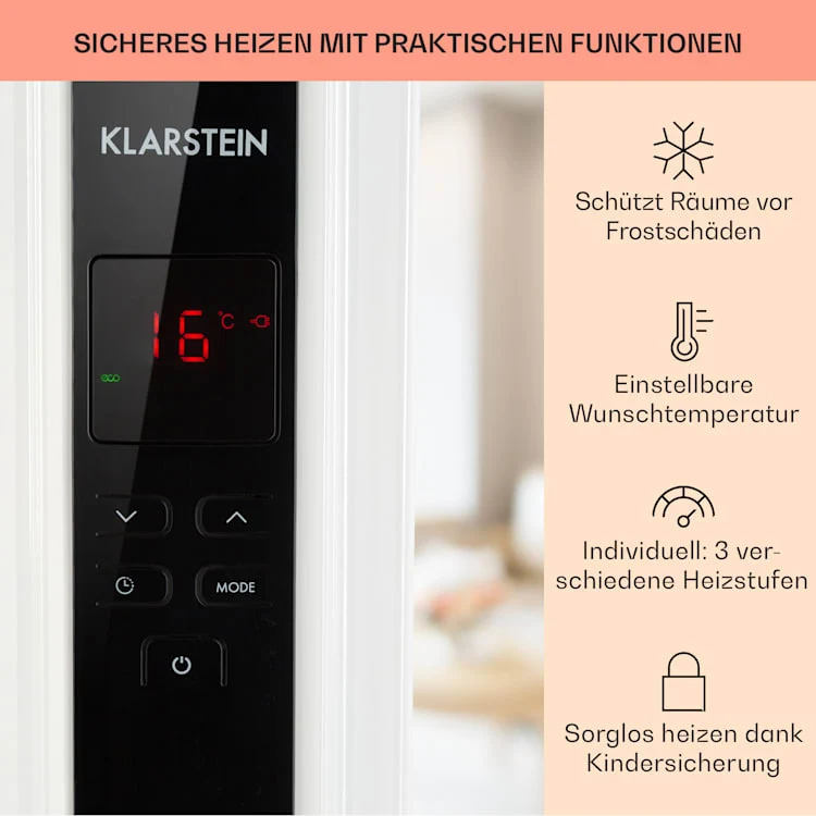 D-Ware Klarstein Thermaxx 2500 Ölradiator Elektroheizung Mobile Heizung DEFEKTWARE