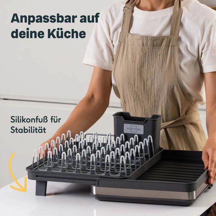 B-Ware Silberthal Abtropfgestell Geschirrständer Abtropfkorb Ausziehbar Rechteckig535