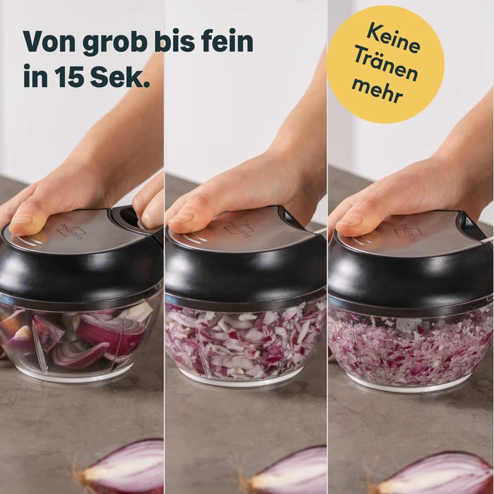 B-Ware SILBERTHAL Multizerkleinerer Küchenhelfer Rühreinsatz Frischhaltedeckel588
