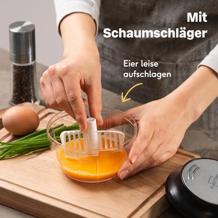 B-Ware SILBERTHAL Multizerkleinerer Küchenhelfer Rühreinsatz Frischhaltedeckel588