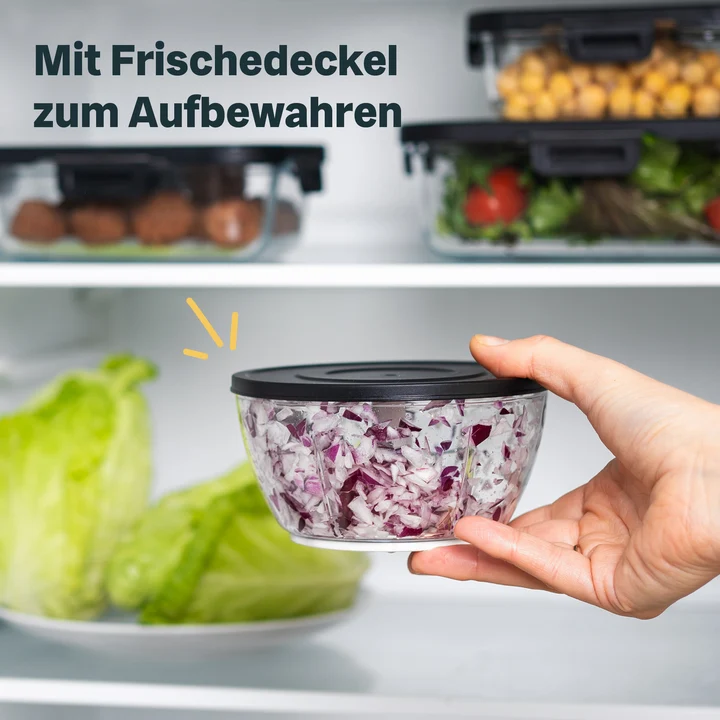 B-Ware SILBERTHAL Multizerkleinerer Küchenhelfer Rühreinsatz Frischhaltedeckel588