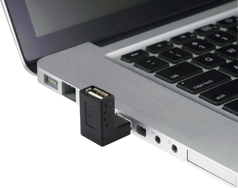 B-Ware Renkforce Adapter Verbindung USB 2.0 Stecker Buchse gewinkelt schwarz 9 STÜCK