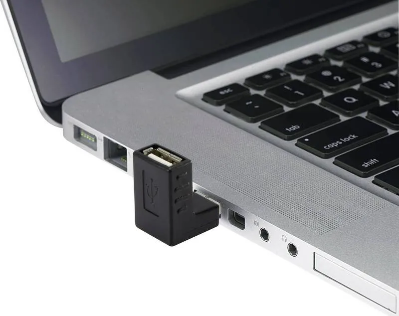 B-Ware Renkforce Adapter Verbindung USB 2.0 Stecker Buchse gewinkelt schwarz 9 STÜCK