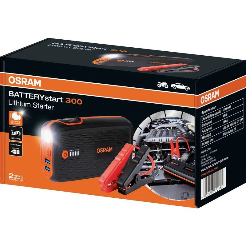 B-Ware Osram Auto Schnellstartsystem BATTERYstart 300 Starthilfe Starthilfestrom Strom