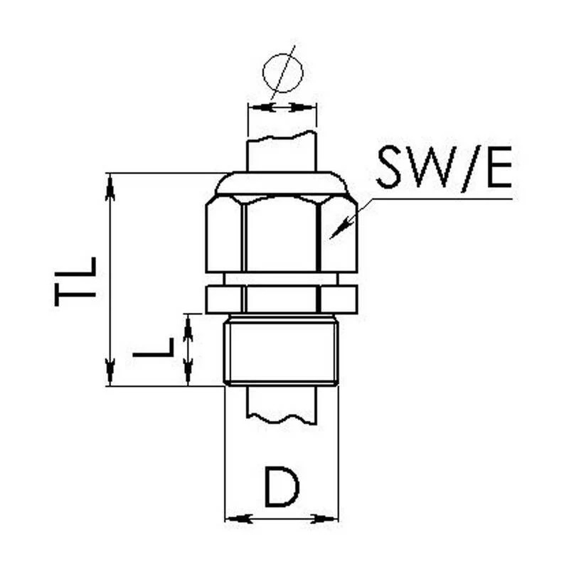B-Ware Wiska Kabelverschraubung M16 Edelstahl Edelstahl Kabel-Zubehör 18 STÜCK