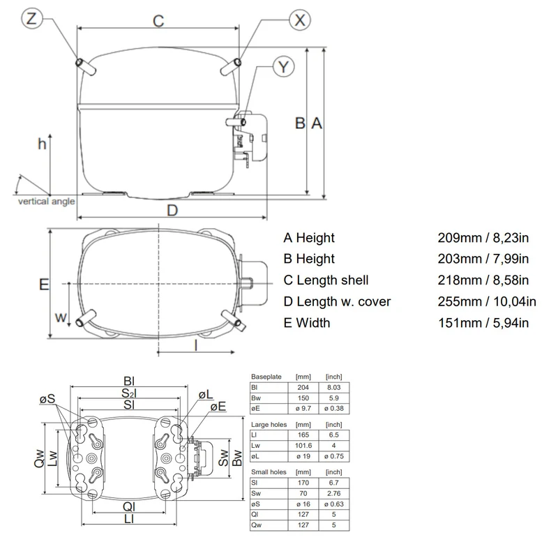 Kompressor SC10GHX Danfoss Secop