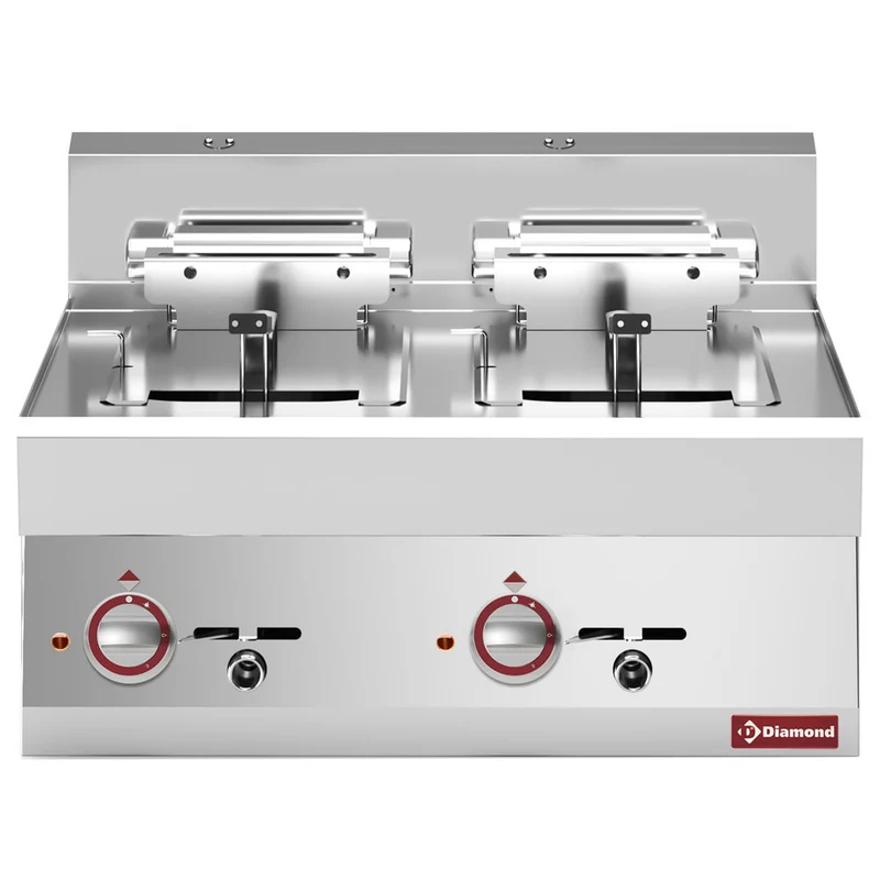 Profi Doppel-Fritteuse elektrisch , 2x 10 L Becken , 15 kW, E65/F20-7T-N