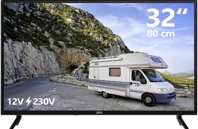 D-Ware JTC Fernseher TV Flachbildschirm Camping 32 Zoll LED Triple Tuner DEFEKTWARE